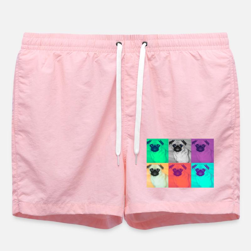 Pop Art Conception de chien - Short de bain - rose
