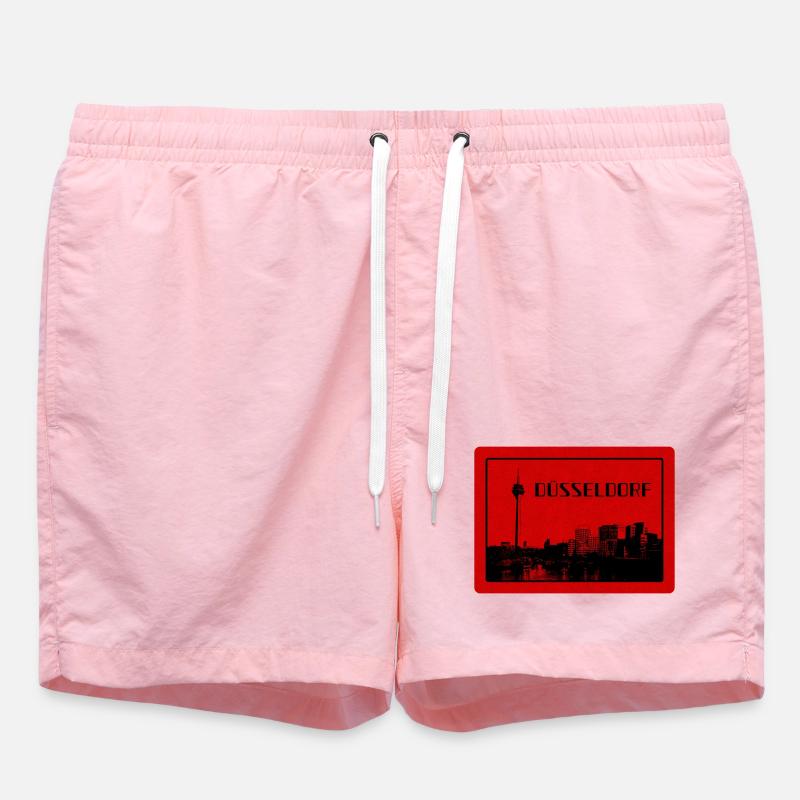 Duesseldorf Skyline Red Edition - Badeshorts - Pink
