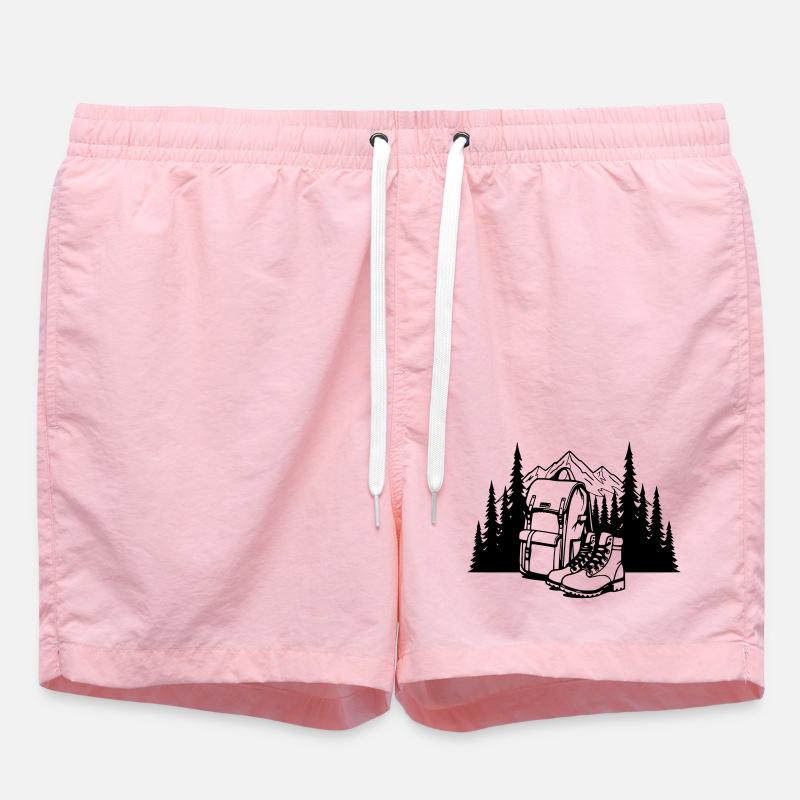 Absolute black, where it all begins - Swim Trunks - pink