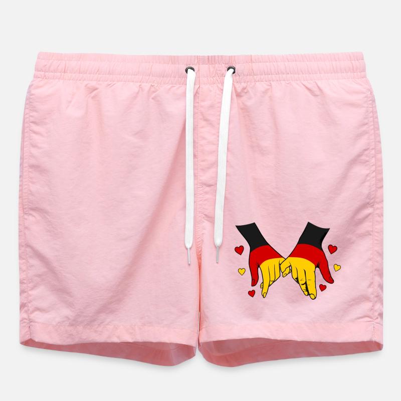 Drapeau allemand main dans la main - Short de bain - rose