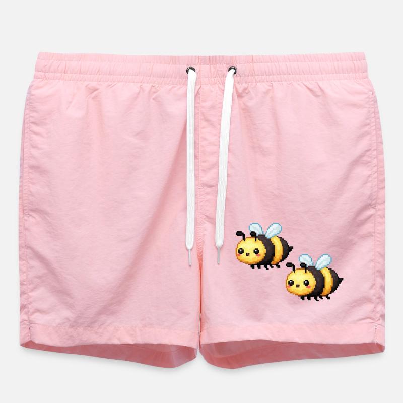 Pixel Bees Duo - Short de bain - rose