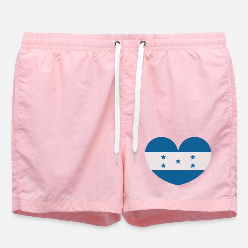 Drapeau du cœur du Honduras - Short de bain - rose