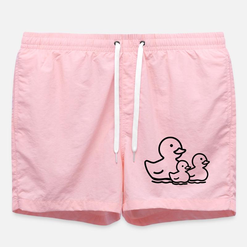 Duck Family - Swim Trunks - pink