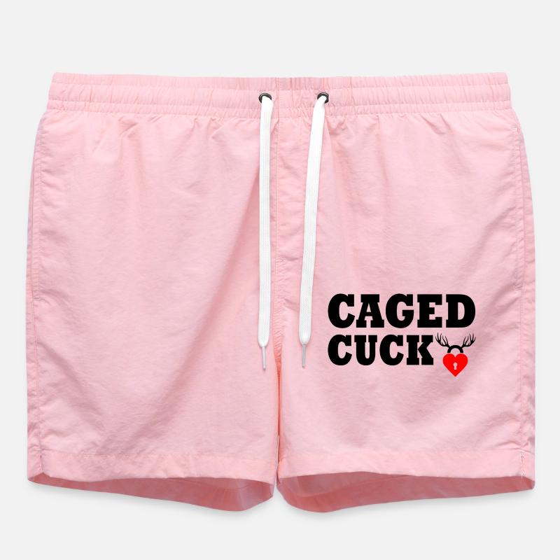 Cuckold caged cuck - Short de bain - rose