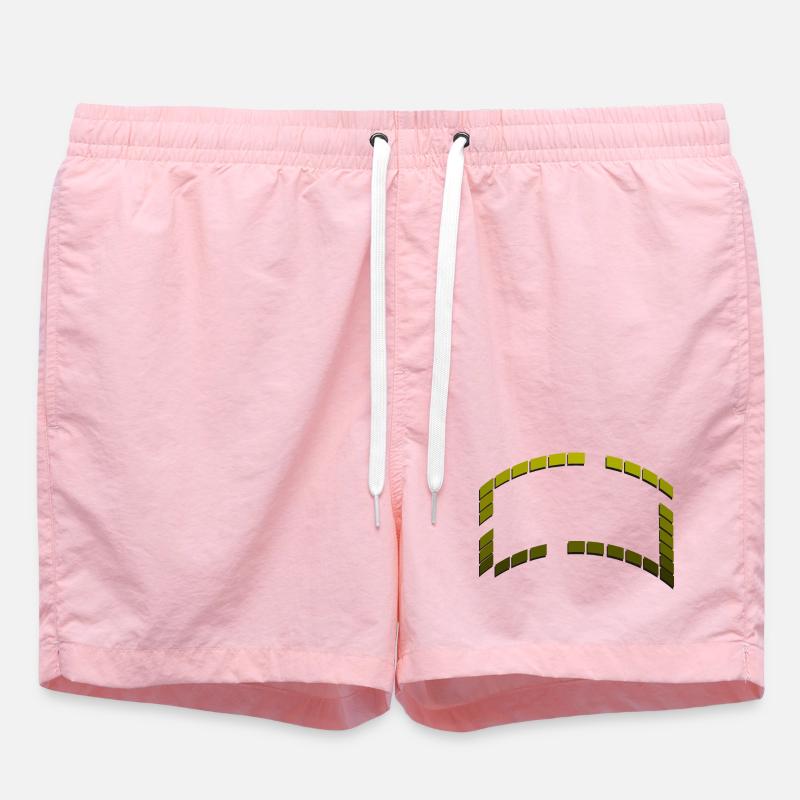 Frame Squares Graduated Green Gradient - Swim Trunks - pink