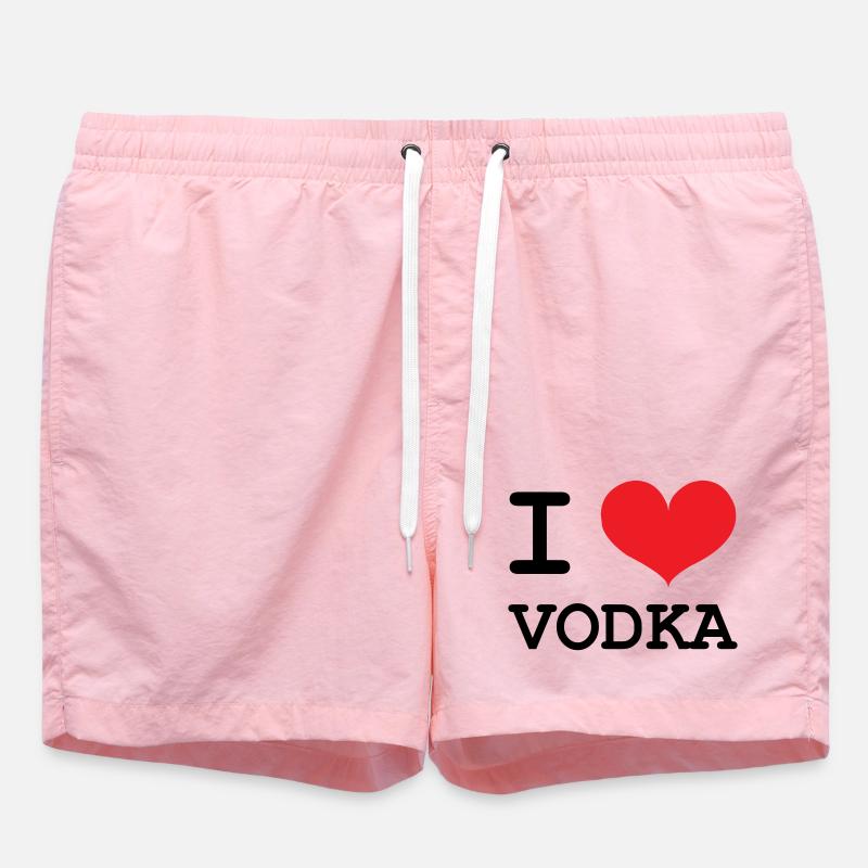 I Love Vodka - Alcool - Short de bain - rose
