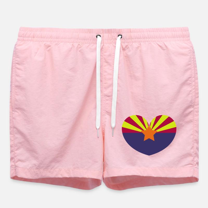 Drapeau du cœur de l’Arizona - Short de bain - rose