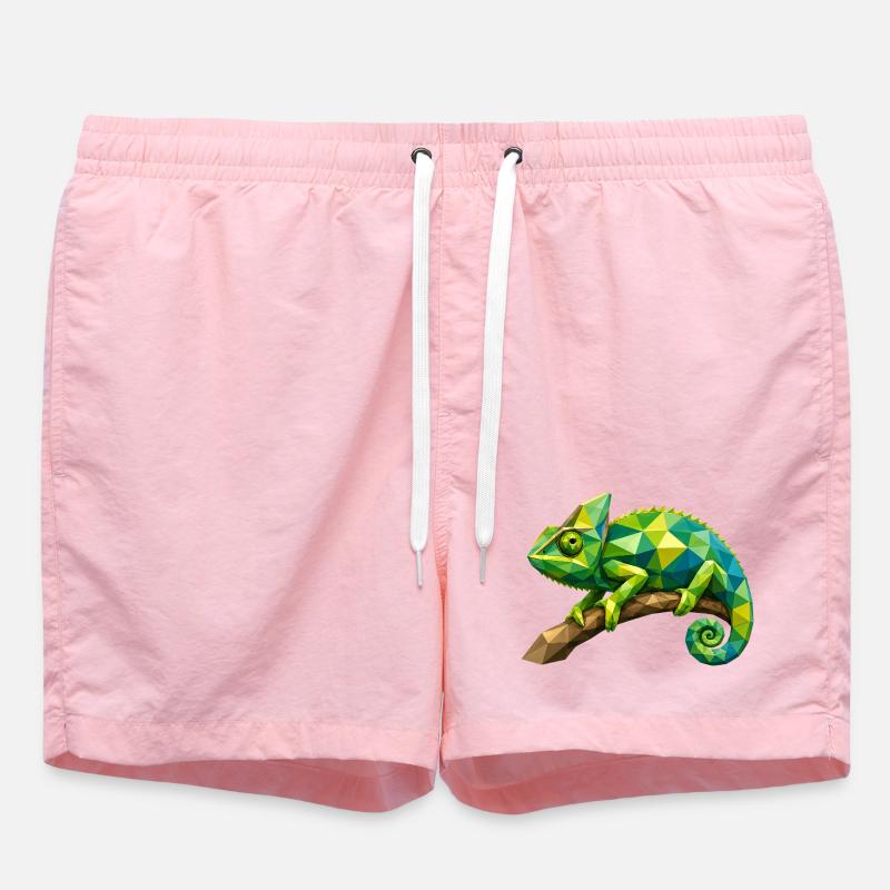 Branche géométrique du caméléon - Short de bain - rose
