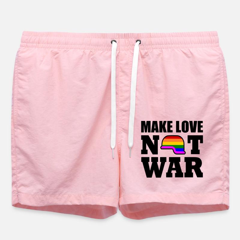 Make love not war - Badeshorts - Pink