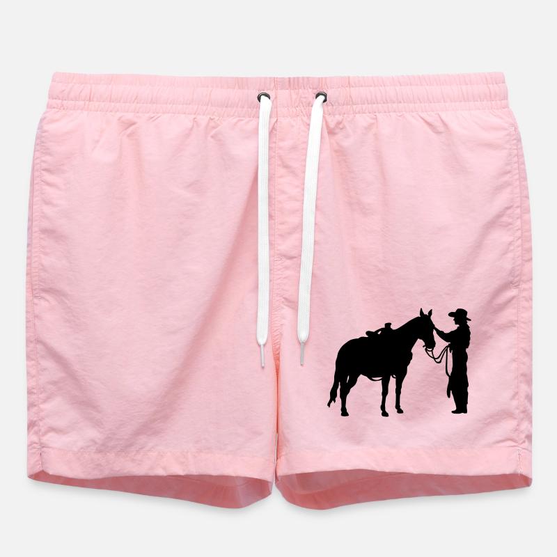 Femme avec le cheval - Short de bain - rose