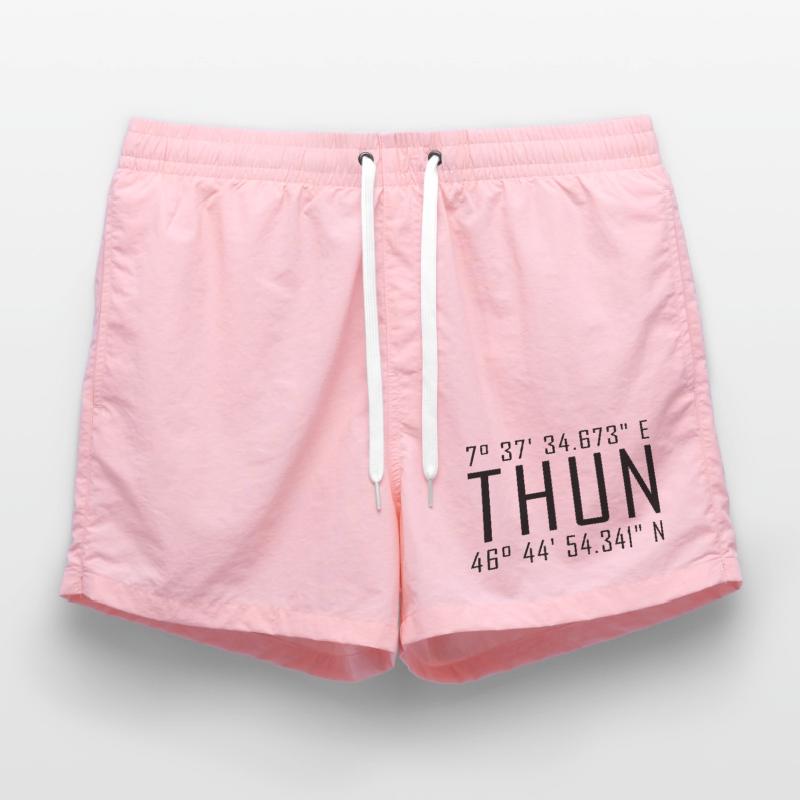 Thun Coordinates – Typography with Local Reference Besch Swim Trunks