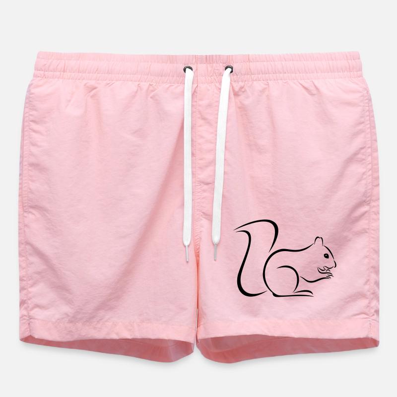 squirrel - Swim Trunks - pink