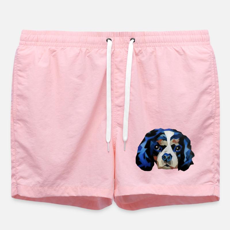 Cavalier King Charles Spaniel - Badeshorts - Pink