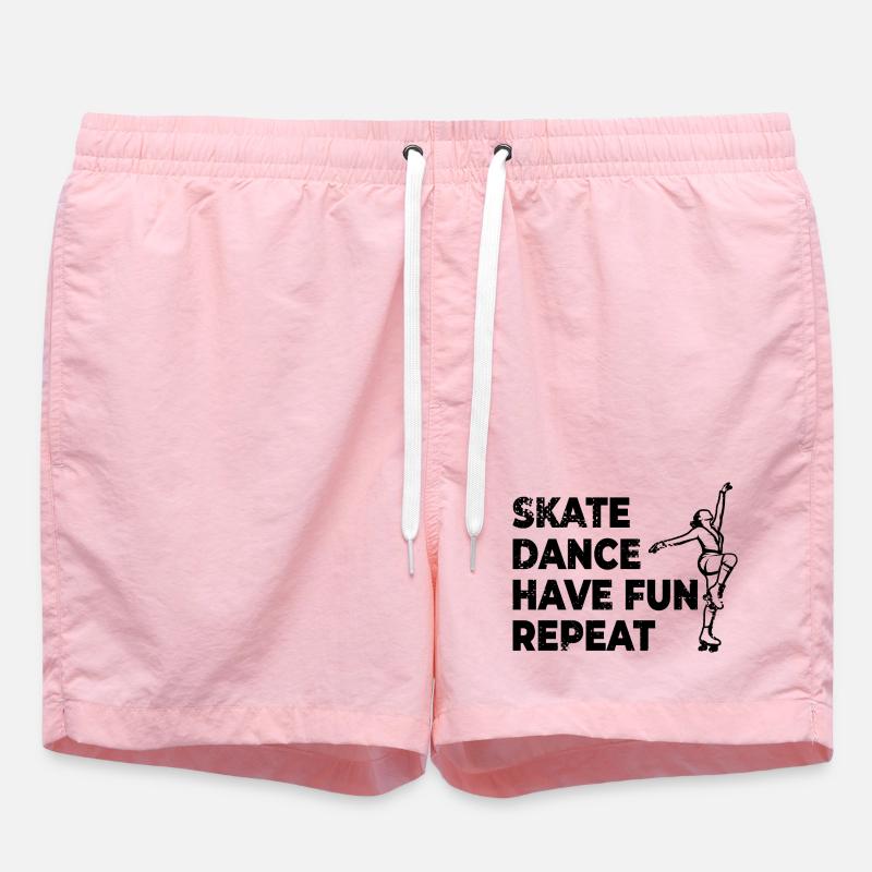 Skating, dancing, having fun, repeating - Swim Trunks - pink