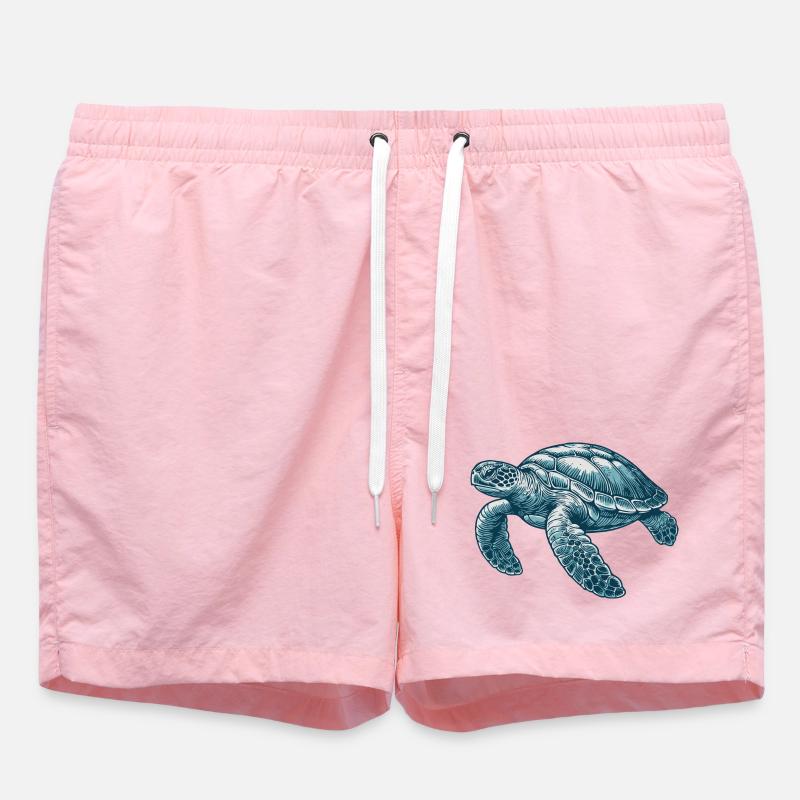 Tortue marine - Short de bain - rose