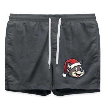 Chat au chapeau de Père Noël - Short de bain -  - Devant