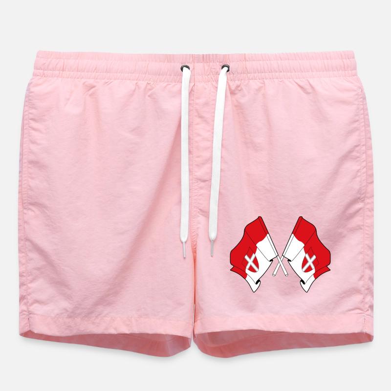 Drapeaux croisés de Vienne - Short de bain - rose