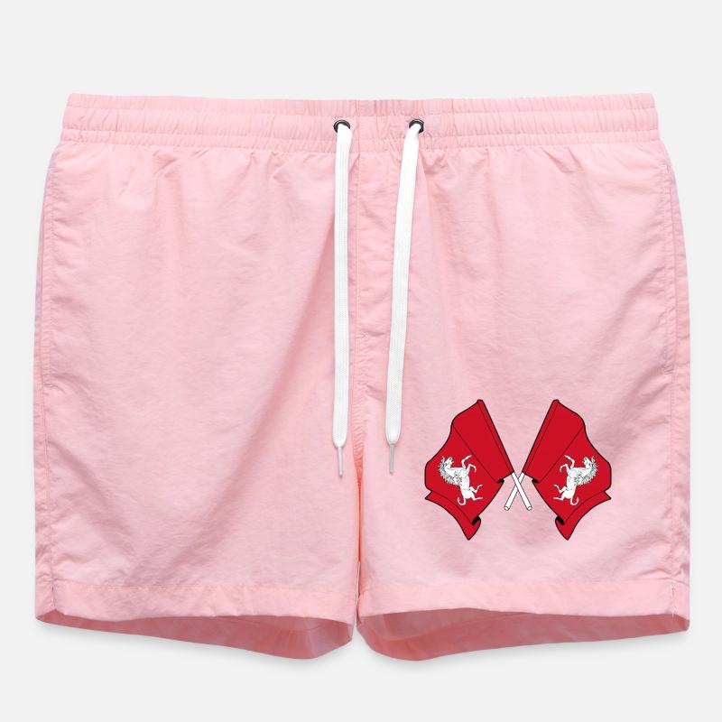 Deux drapeaux croisés Kent - Short de bain - rose