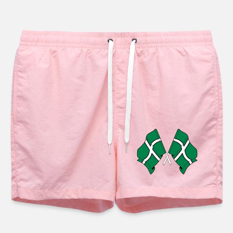 Drapeaux croisés du Devon - Short de bain - rose
