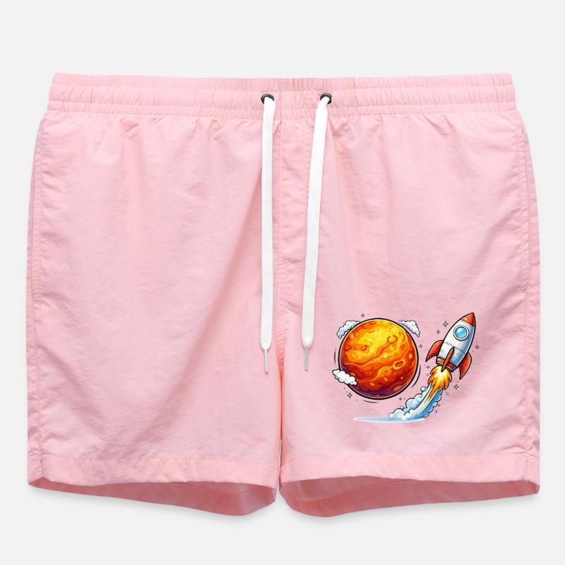 Voyage spatial sur une planète fusée - Short de bain - rose