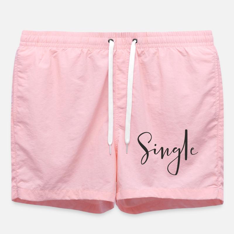 Single – Cool Statement Text Design - Swim Trunks - pink