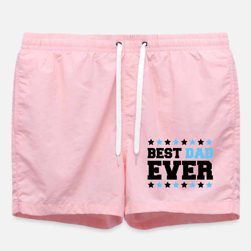 Bold Dad Stars Emblem - Swim Trunks - pink