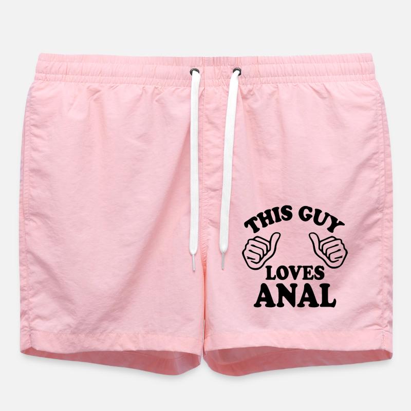 This guy loves anal - Short de bain - rose