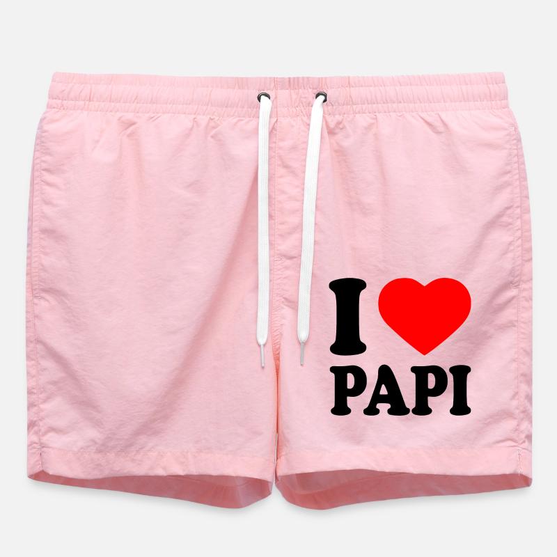 I love papi - Short de bain - rose