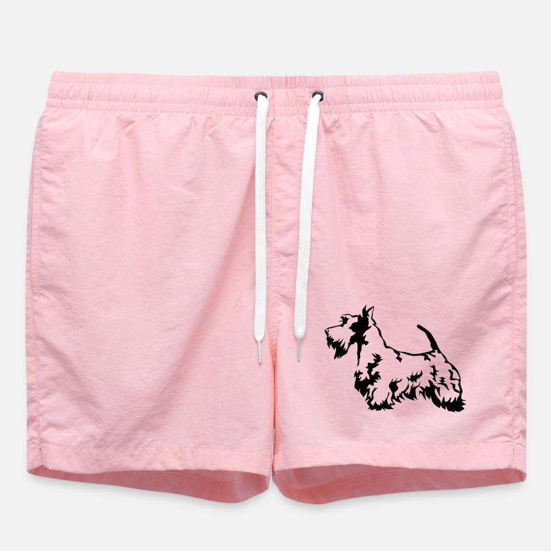 Scottish Terrier - Swim Trunks - pink