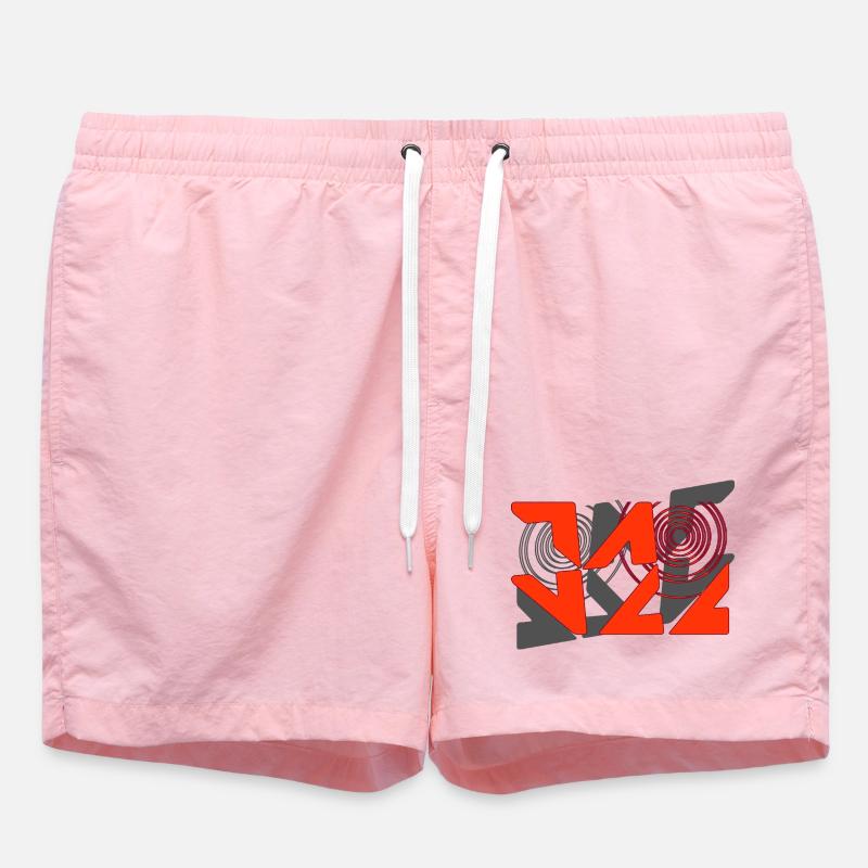 Jazz Graffiti Pattern - Swim Trunks - pink