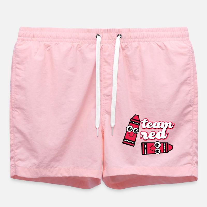 Crayons Joyeux de l’équipe rouge - Short de bain - rose