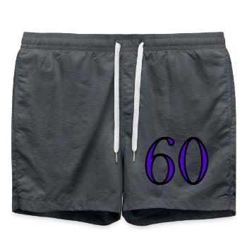 60. 60 ANS. 60e ANNIVERSAIRE. ANNIVERSAIRE 60 ANS. - Short de bain -  - Devant