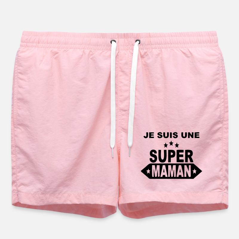 Je suis une super maman  - Short de bain - rose