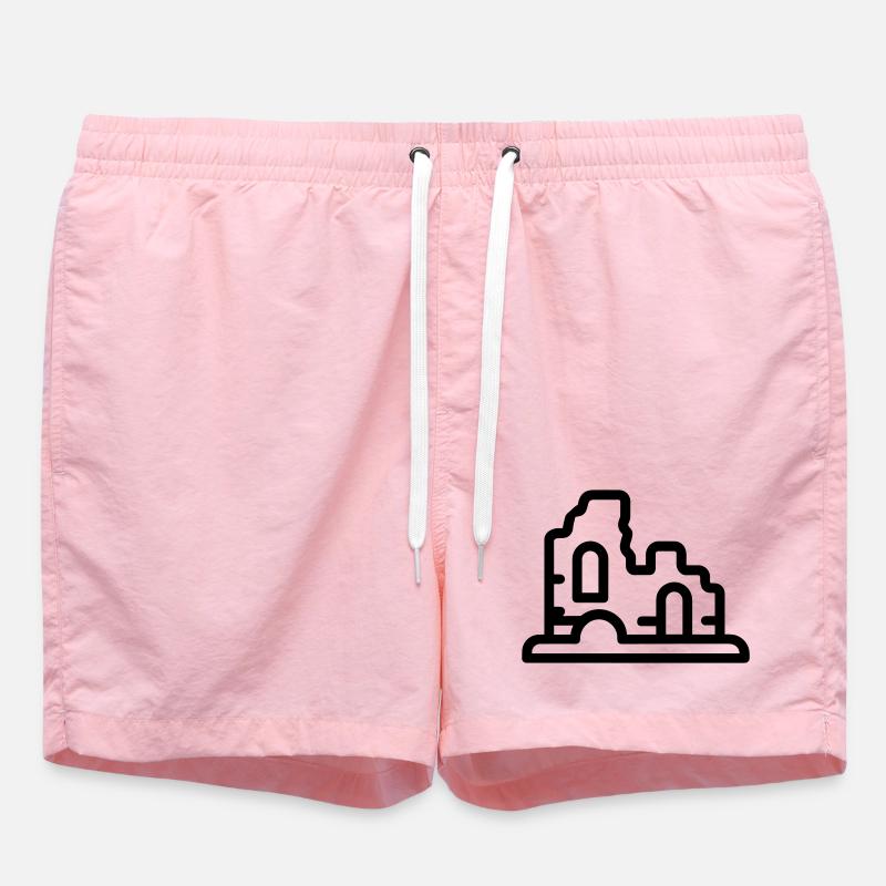 ruins - Swim Trunks - pink