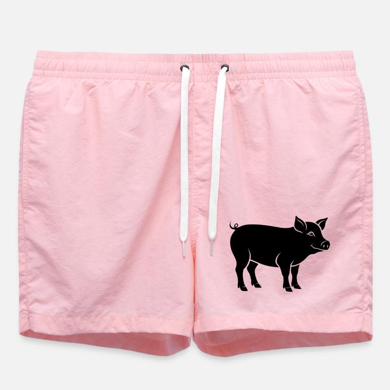 cochon - Short de bain - rose