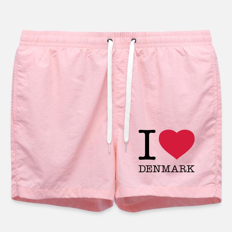 I LOVE DENMARK Dänemark - Badeshorts - Pink