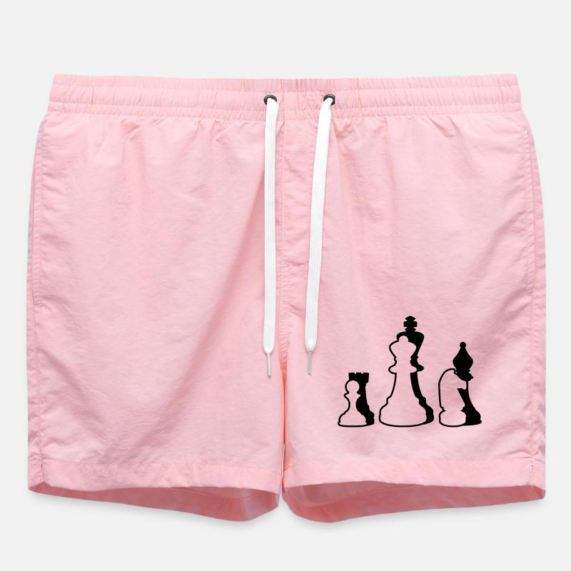 Échecs - Short de bain - rose