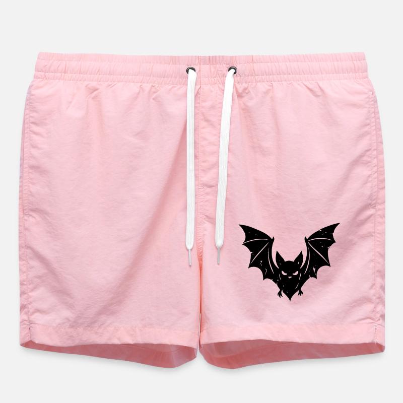 Silhouette de chauve-souris de nuit Halloween - Short de bain - rose