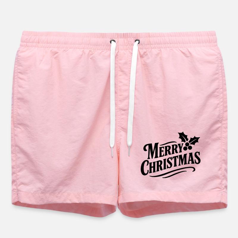 Joyeux Noël aux feuilles de houx - Short de bain - rose