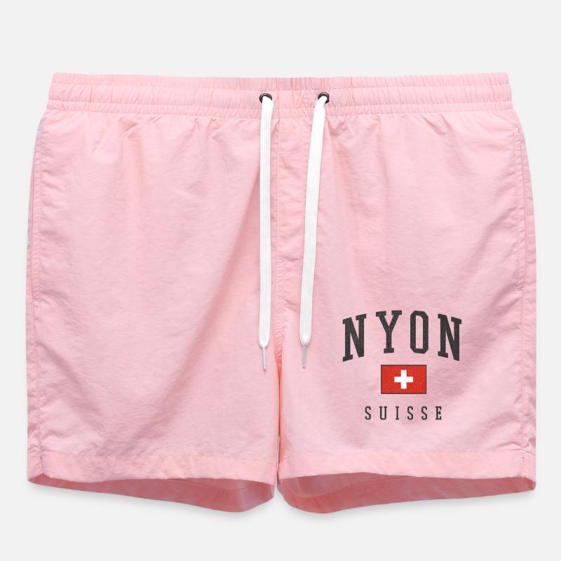 Graphique du drapeau Nyon Suisse - Short de bain - rose