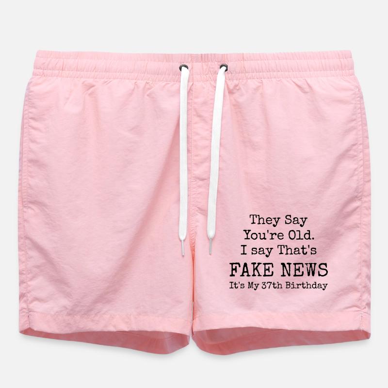 37th Birthday | 37 Years Old Birthday - Short de bain - rose