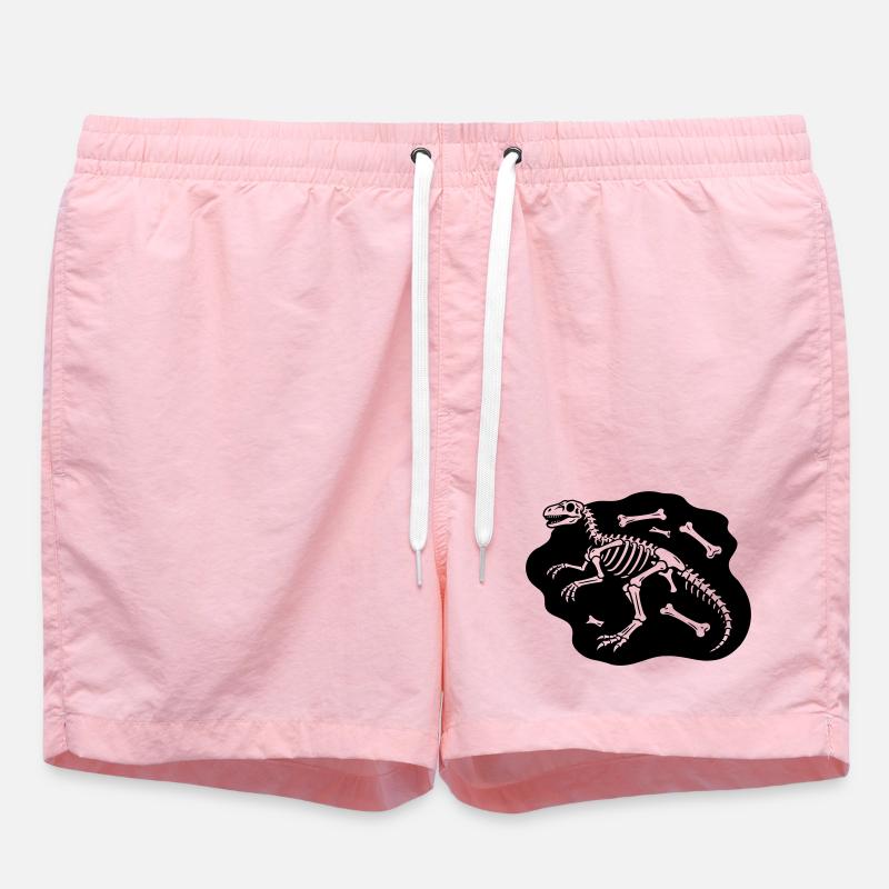 dinosaur bones - Swim Trunks - pink