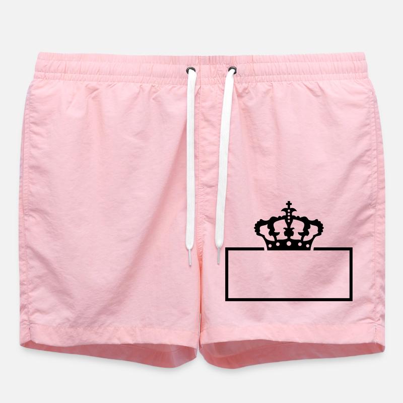 King crown shield - Swim Trunks - pink