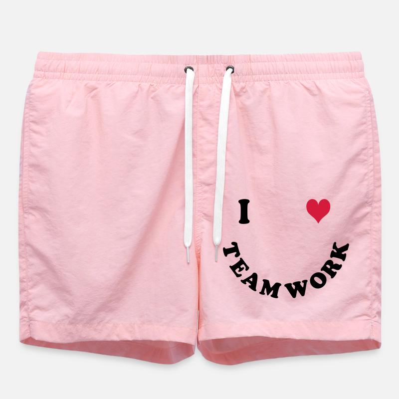 J’aime le travail d’équipe - Short de bain - rose