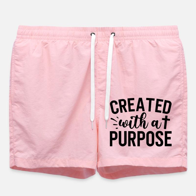 created with a purpose - Swim Trunks - pink