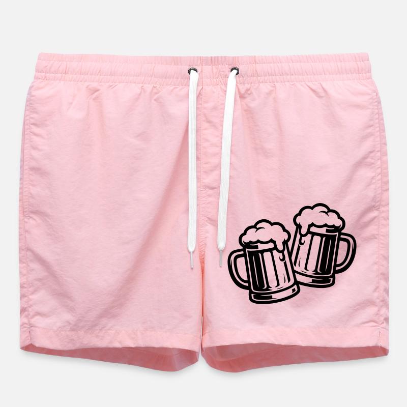 Bière griller chope bière boire - Short de bain - rose