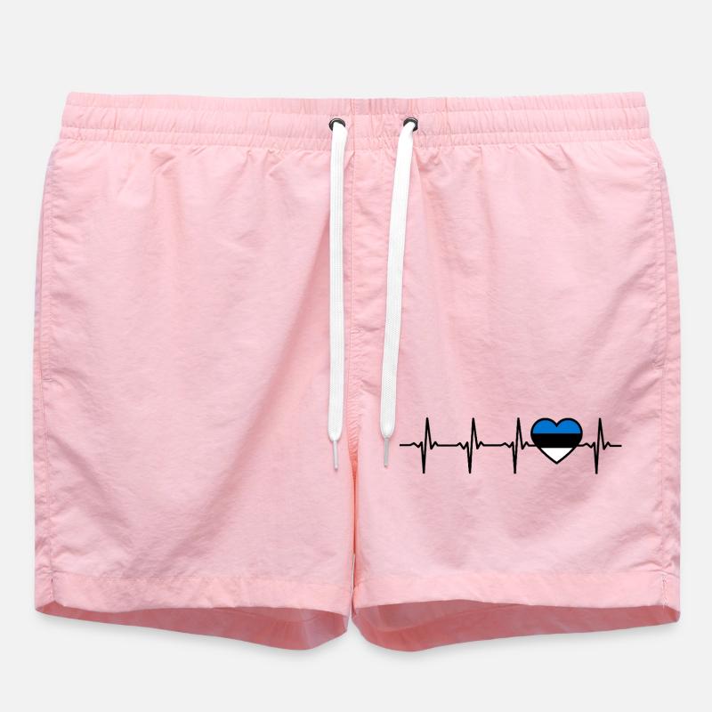 Estonie Heartbeat Flag Este - Short de bain - rose