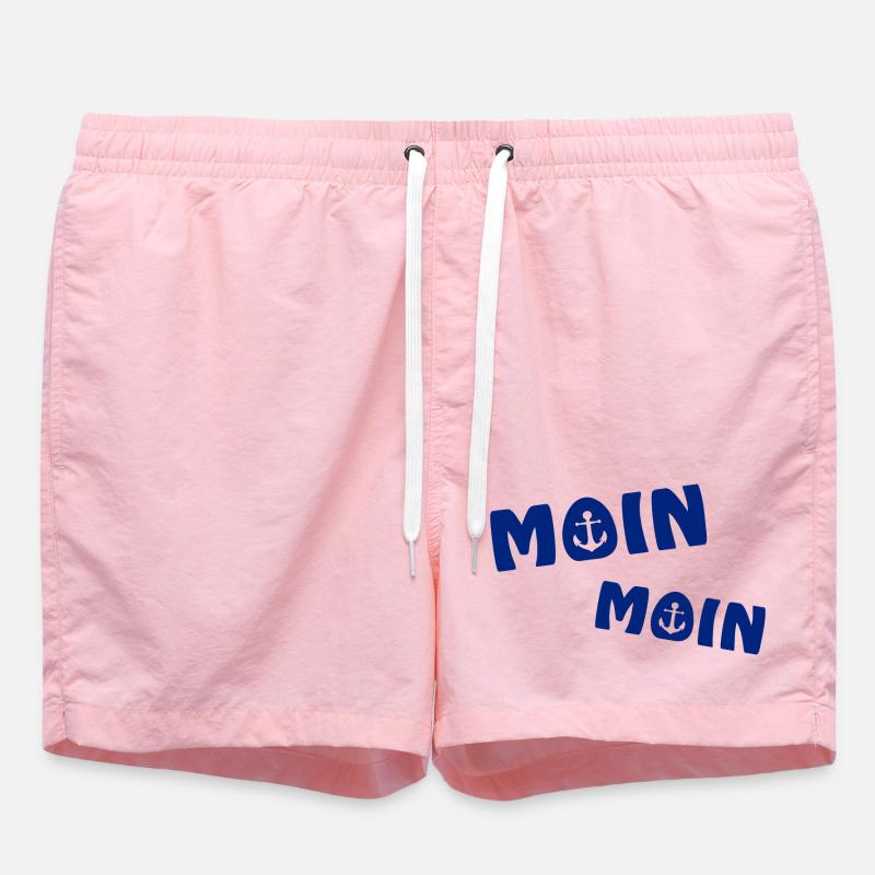 Moin Moin mit Anker - Badeshorts - Pink