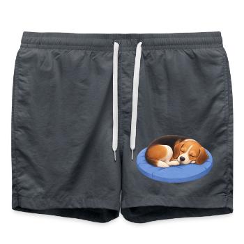 Dessin animé Beagle mignon, câlin, somnole détente - Short de bain -  - Devant