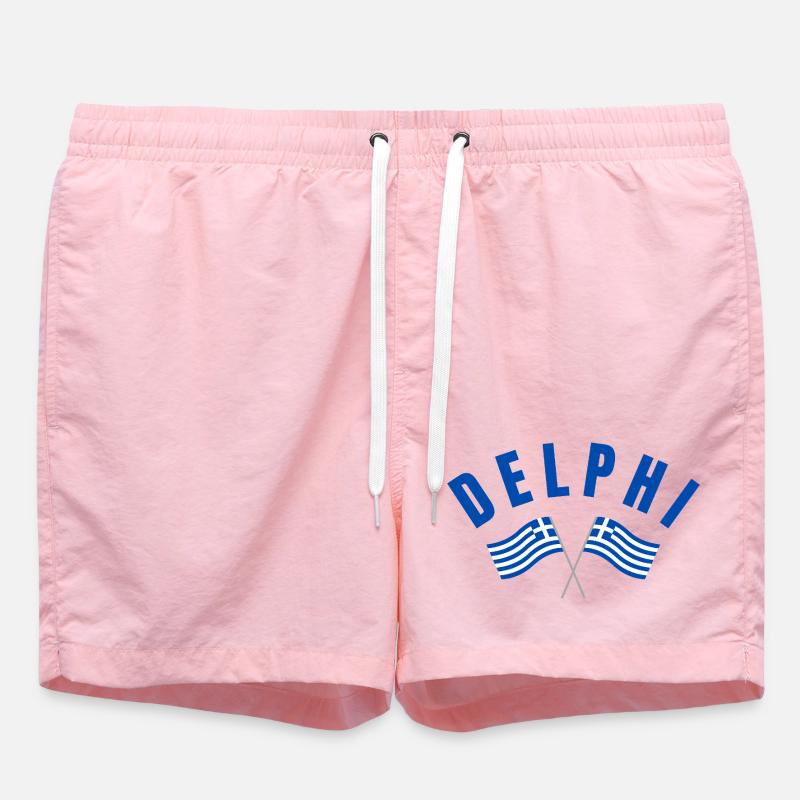 Delphi-Zwillingsflaggen Griechenlands - Badeshorts - Pink